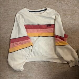 Rip Curl Cream Sweatshirt with Stripes